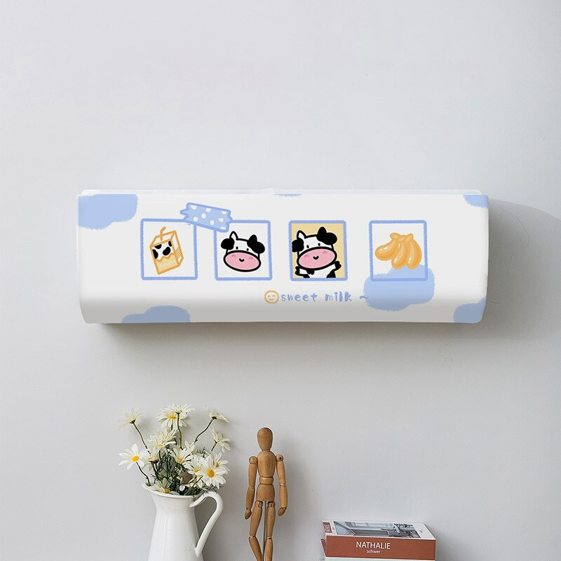 Viskas įskaičiuota animacinių filmų oro kondicionieriaus dangtelis, plaunamas poliesteris, oro kondicionierius, kabantys dangteliai, atspausdinti apsauginiai dangteliai nuo dulkių namų dekoras 1vnt.