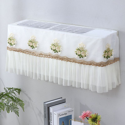 Nėriniai pakabinamas oro kondicionieriaus dangtelis su šviežiu raštu oro kondicionieriaus apsauginis oro kondicionieriaus apsauginis dangtelis nuo dulkių Šiaurės šalių apdaila