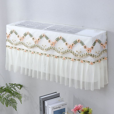 Nėriniai pakabinamas oro kondicionieriaus dangtelis su šviežiu raštu oro kondicionieriaus apsauginis oro kondicionieriaus apsauginis dangtelis nuo dulkių Šiaurės šalių apdaila