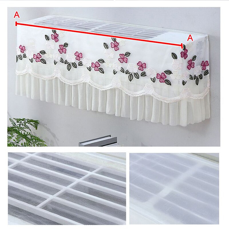 Nėriniai pakabinamas oro kondicionieriaus dangtelis su šviežiu raštu oro kondicionieriaus apsauginis oro kondicionieriaus apsauginis dangtelis nuo dulkių Šiaurės šalių apdaila