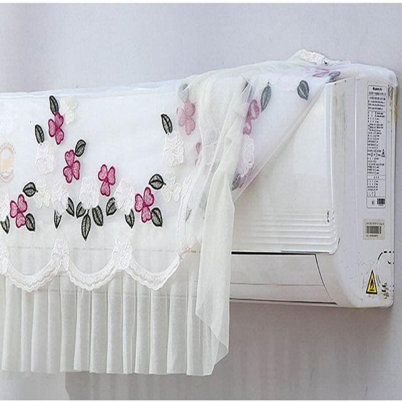 Nėriniai pakabinamas oro kondicionieriaus dangtelis su šviežiu raštu oro kondicionieriaus apsauginis oro kondicionieriaus apsauginis dangtelis nuo dulkių Šiaurės šalių apdaila