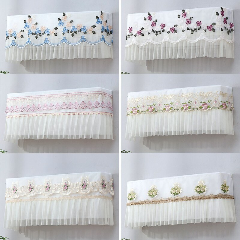 Nėriniai pakabinamas oro kondicionieriaus dangtelis su šviežiu raštu oro kondicionieriaus apsauginis oro kondicionieriaus apsauginis dangtelis nuo dulkių Šiaurės šalių apdaila