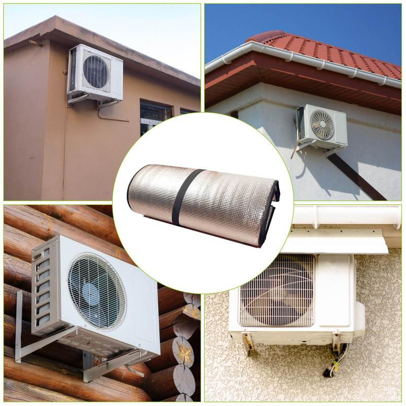 Acoperă unitatea AC Capac central de aer condiționat exterior pentru fereastră din folie de aluminiu Capac de protecție AC Instalare ușoară Aer