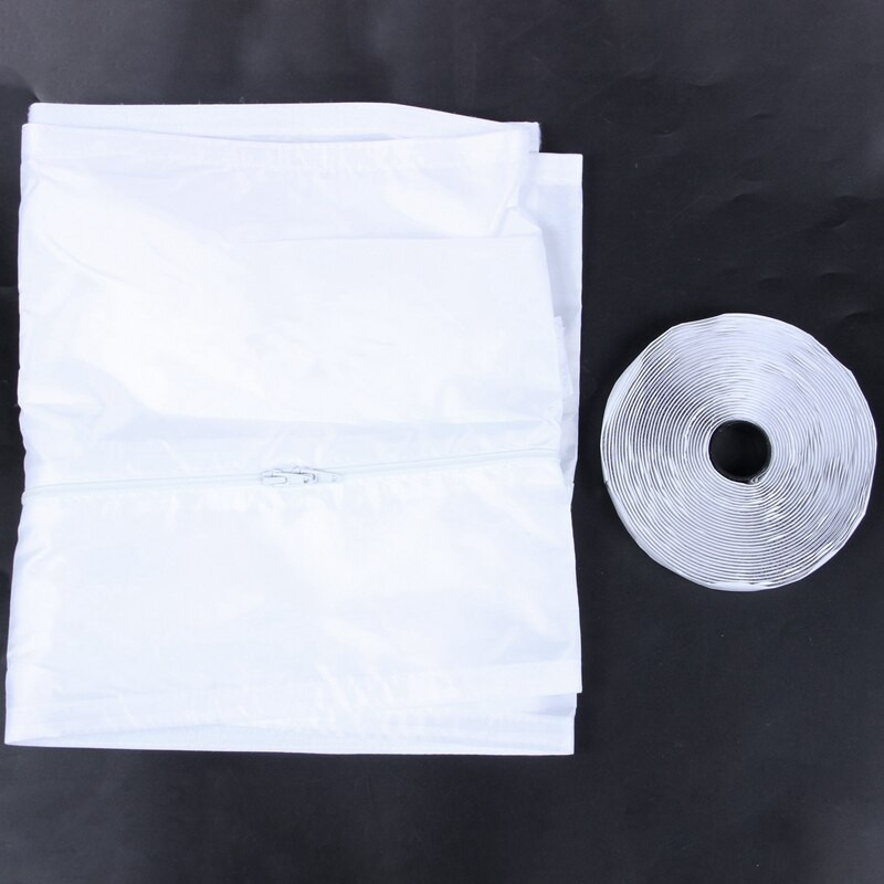 3X AirLock ablaktömítés hordozható légkondicionálóhoz, 400 cm-es rugalmas szövet tömítőlemez ablaktömítés cipzárral