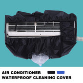 240-320 cm polyesterový vodotesný čistiaci kryt na klimatizáciu s 3 m hadicou, ochranný kryt proti prachu, čistiaci nástroj, uťahovací pás