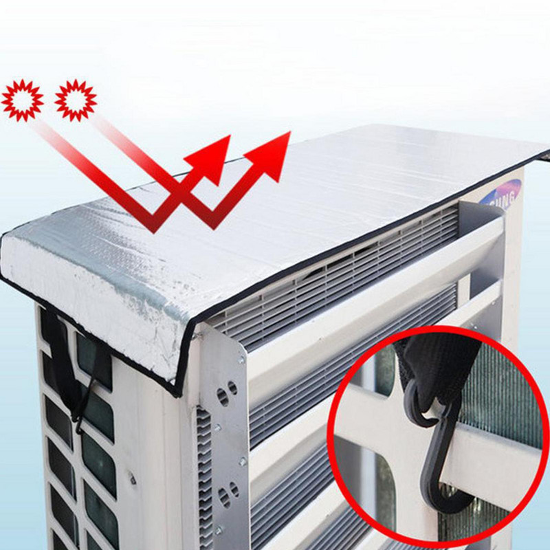 Capac pentru aer condiționat Folie de aluminiu Folie de izolare Film cu bule duble Ignifugă Protecție solară Rezistent la ploaie Capac de economisire a energiei