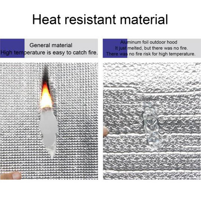 Capac pentru aer condiționat Folie de aluminiu Folie de izolare Film cu bule duble Ignifugă Protecție solară Rezistent la ploaie Capac de economisire a energiei