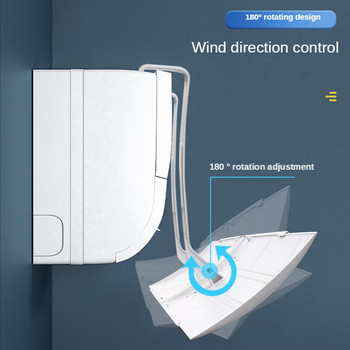 Климатик Дефлектор за вятър Предно стъкло за домашен климатик Регулируема сянка Водач за вятър Прибиращ се Монтиран на стена Универсален