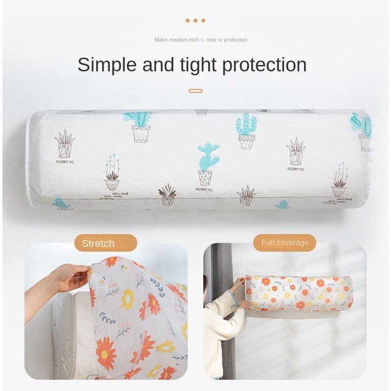 Sutirštintas oro kondicionieriaus dulkių dangtelis Kabantis oro kondicionieriaus dangtis Buitinis oro kondicionieriaus apsauginis dangtelis (3 pakuotės)