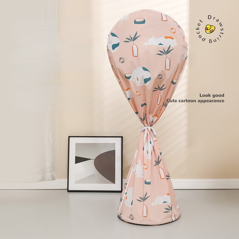 Ηλεκτρικό κάλυμμα ανεμιστήρα κάλυμμα οικιακής σκόνης τρισδιάστατο επιδαπέδιο προστατευτικό μανίκι ανεμιστήρα στρογγυλό