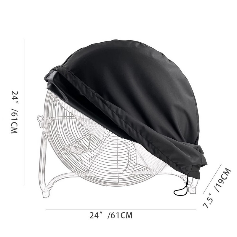 Kryt ventilátora, vodotesný a prachotesný, komplexný elektrický ventilátor, kryt proti prachu, kryt ventilátora pre domácnosť, ochranný kryt, ventilátor 24x7,5x24 palcov