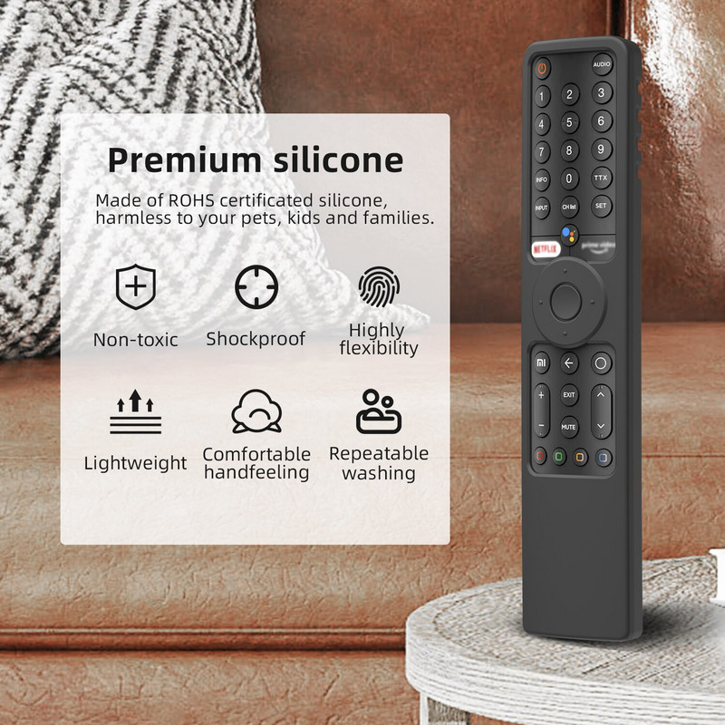 Silikoninis Xiaomi P1 nuotolinio valdymo dėklas, skirtas Mi TV P1E 55 43 Q1E 55 P1 32 43 50 55 Balso šviesos valdymo dangtelis XMRM-19 TV Stick