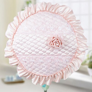 Δαντέλα ηλεκτρικό 2 3 τεμαχίων ευρωπαϊκού στιλ Σετ κήπου Στρογγυλό ύφασμα Επιτραπέζιο πάτωμα Κάλυμμα ανεμιστήρα σκόνης