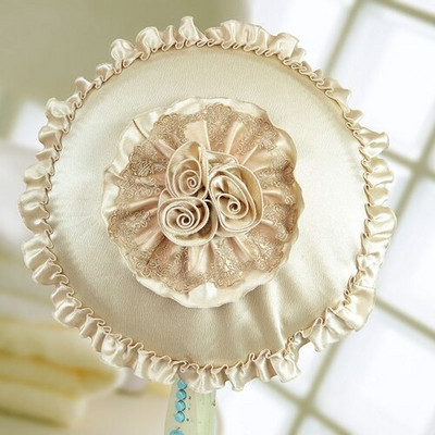 Δαντέλα ηλεκτρικό 2 3 τεμαχίων ευρωπαϊκού στιλ Σετ κήπου Στρογγυλό ύφασμα Επιτραπέζιο πάτωμα Κάλυμμα ανεμιστήρα σκόνης