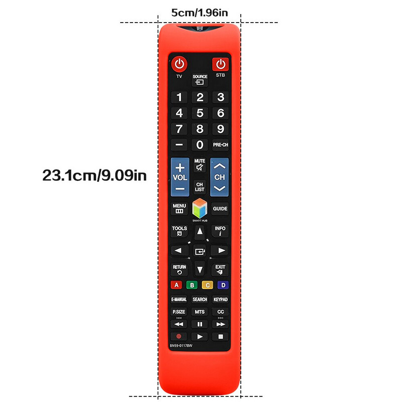 Silikoninis nuotolinio valdymo pulto apsauginis dangtelis, skirtas Samsung LCD LED 3D Smart HDTV BN59-01178W 01178B AA59-00652A 00594A 00582A nuotolinio valdymo pultas