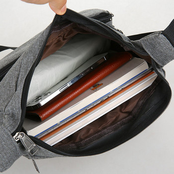 Ανδρική υφασμάτινη τσάντα με τσέπη