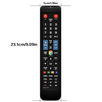 Силиконов защитен калъф за Samsung Smart TV Remote BN59-01178W AA59-00652A AA59-00594A RM-D1078 Удароустойчив капак за дистанционно управление