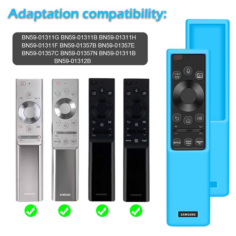 Silikónové puzdro Magic pre diaľkové ovládanie Samsung Smart TV TM1990C BN59-01311B 01312B 01311F Ochranný nárazuvzdorný kryt ovládača