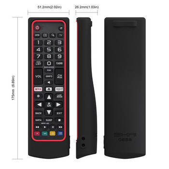 SIKAI Remote Case за LG TV Силиконов контролен капак за Samsung TV BN59-01178R/L AA59 Glow Protective Shell за BN63 Remote Case