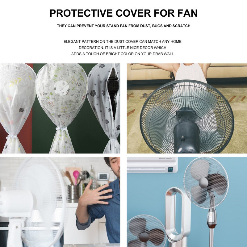 Lauko ventiliatoriaus dangtis Grindų ventiliatoriaus dangtis Daugkartinio naudojimo apsauginis dangtelio dėklas stovo ventiliatoriaus aušinimo ventiliatoriaus dangčiui