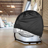 Priemyselný kryt ventilátora, vodotesný, prachotesný pre 20" vysokorýchlostný bubnový podlahový ventilátor, ochranný kryt z odolného materiálu, čierny