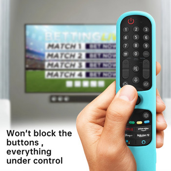 SIKAI Προστατευτικά καλύμματα τηλεχειριστηρίου σιλικόνης για LG Smart TV AN-MR21 Για LG OLED TV Magic Remote AN MR21GA Remote case
