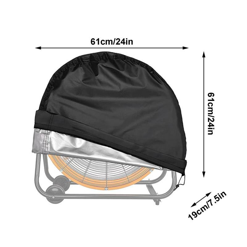 Priemyselný kryt ventilátora, vodotesný, prachotesný, pre vysokorýchlostný bubnový podlahový ventilátor, ochranný kryt z odolného materiálu 61x19x61cm