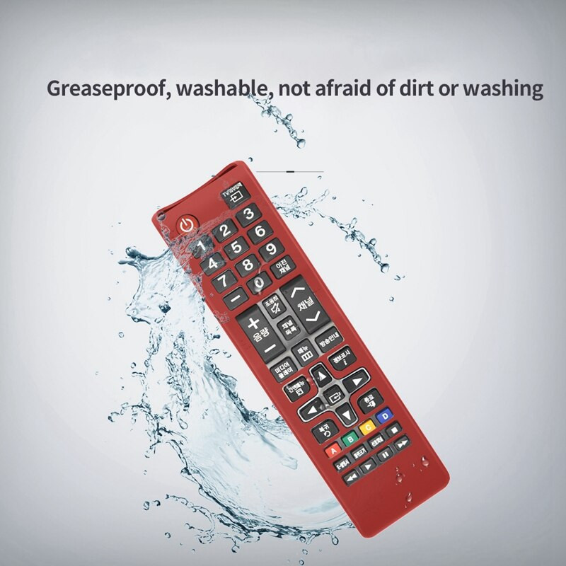 2X Husă din silicon Husă de protecție pentru telecomandă, potrivită pentru telecomandă din seria Samsung TV BN59 AA59, neagră