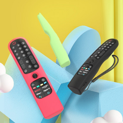 Värviline silikoonist ümbrise kate LG MR21GA MR21N MR21GC kaugjuhtimispuldi kate jaoks LG OLED TV Magic Remote MR21GA jaoks