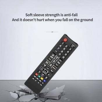 HOT SALE Προστατευτικό κάλυμμα τηλεχειριστηρίου θήκης σιλικόνης 2X Κατάλληλο για τηλεχειριστήριο της σειράς Samsung TV BN59 AA59 Μαύρο