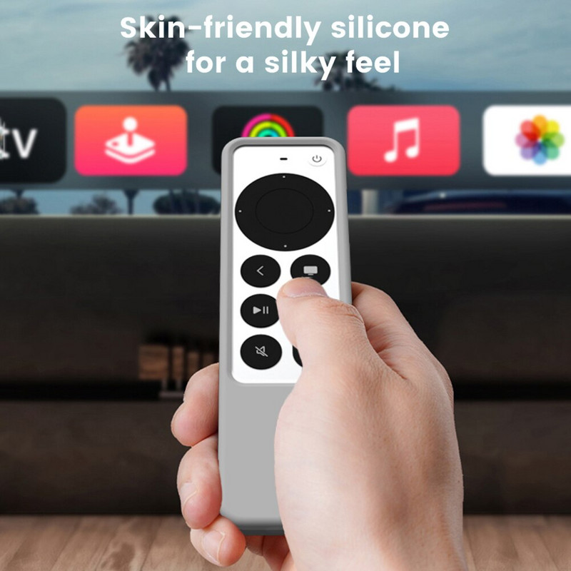 Nuotolinio valdymo pulto silikoninis dėklas su dirželiu nuotolinio valdymo pulto korpusu, skirtas Apple Tv 4k 2021 TV nuotolinio valdymo pulto dangteliu