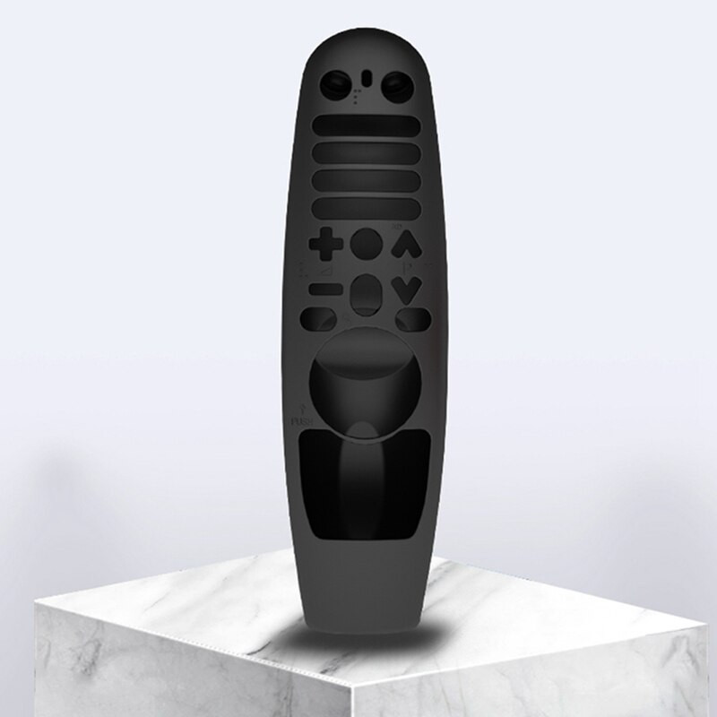 3X Προστατευτική θήκη σιλικόνης που πλένεται κατάλληλη για Amazon LG AN-MR600 AN-MR650 AN-MR18BA AN-MR19BA Τηλεχειριστήριο Μαύρο