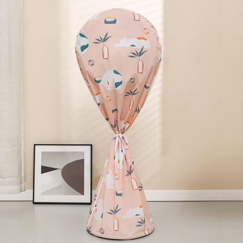 1 ekologický kryt ventilátora, prachotesný, odolný proti opotrebovaniu, vodotesný, jednoduchá inštalácia, kreslený vzor, elektrický stojan na ventilátor, kryt pre domácich pracovníkov