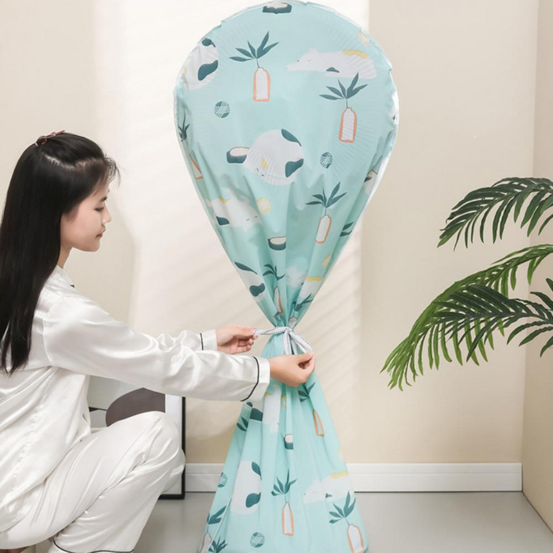 1 ekologický kryt ventilátora, prachotesný, odolný proti opotrebovaniu, vodotesný, jednoduchá inštalácia, kreslený vzor, elektrický stojan na ventilátor, kryt pre domácich pracovníkov