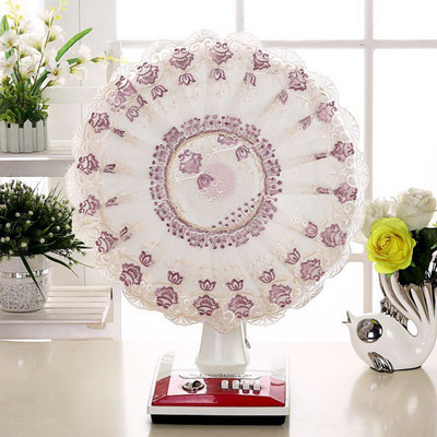 Capac de praf pentru ventilator electric Tip de podea Articole din pânză de uz casnic Capac pentru ventilator electric Pachet complet Protecție pentru ventilator de tavan din dantelă circulară