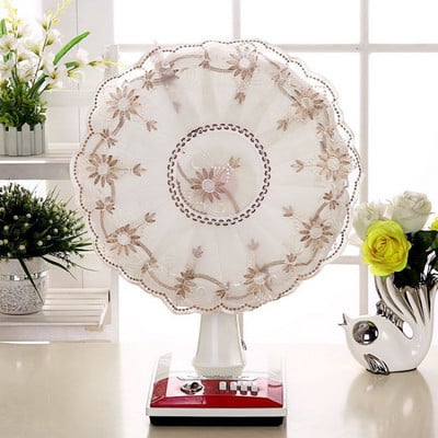 Capac de praf pentru ventilator electric Tip de podea Articole din pânză de uz casnic Capac pentru ventilator electric Pachet complet Protecție pentru ventilator de tavan din dantelă circulară