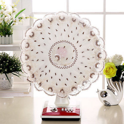 Capac de praf pentru ventilator electric Tip de podea Articole din pânză de uz casnic Capac pentru ventilator electric Pachet complet Protecție pentru ventilator de tavan din dantelă circulară