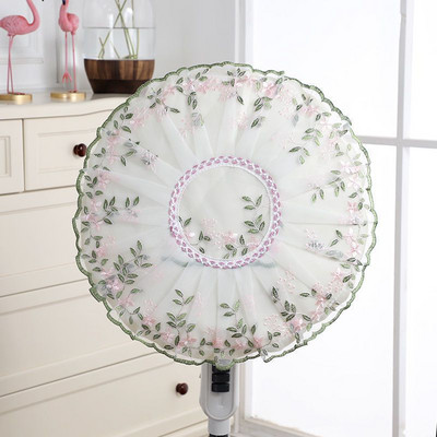 Capac de praf pentru ventilator electric Tip de podea Articole din pânză de uz casnic Capac pentru ventilator electric Pachet complet Protecție pentru ventilator de tavan din dantelă circulară