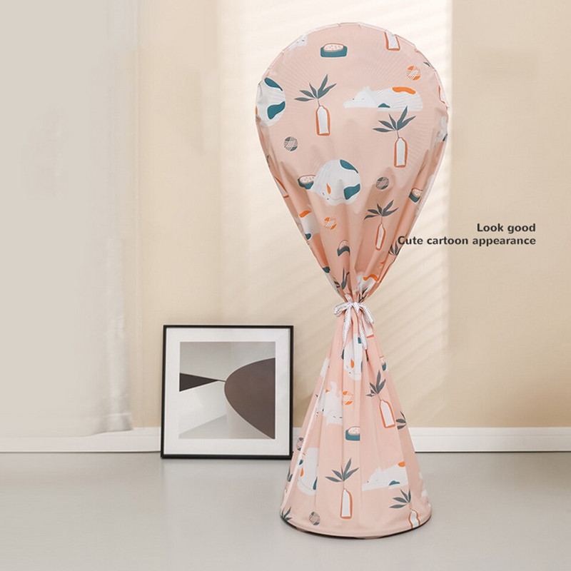 Kryt ventilátora, kryt ventilátora pre domácnosť, všestranný látkový okrúhly, stojaci trojrozmerný elektrický ventilátor