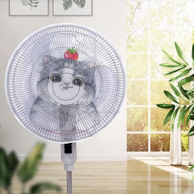 1 buc Capac de praf pentru ventilator electric Protector de siguranță pentru ventilator plasă rotundă de protecție pentru suport pentru degete geantă de depozitare antipraf Accesorii pentru casă