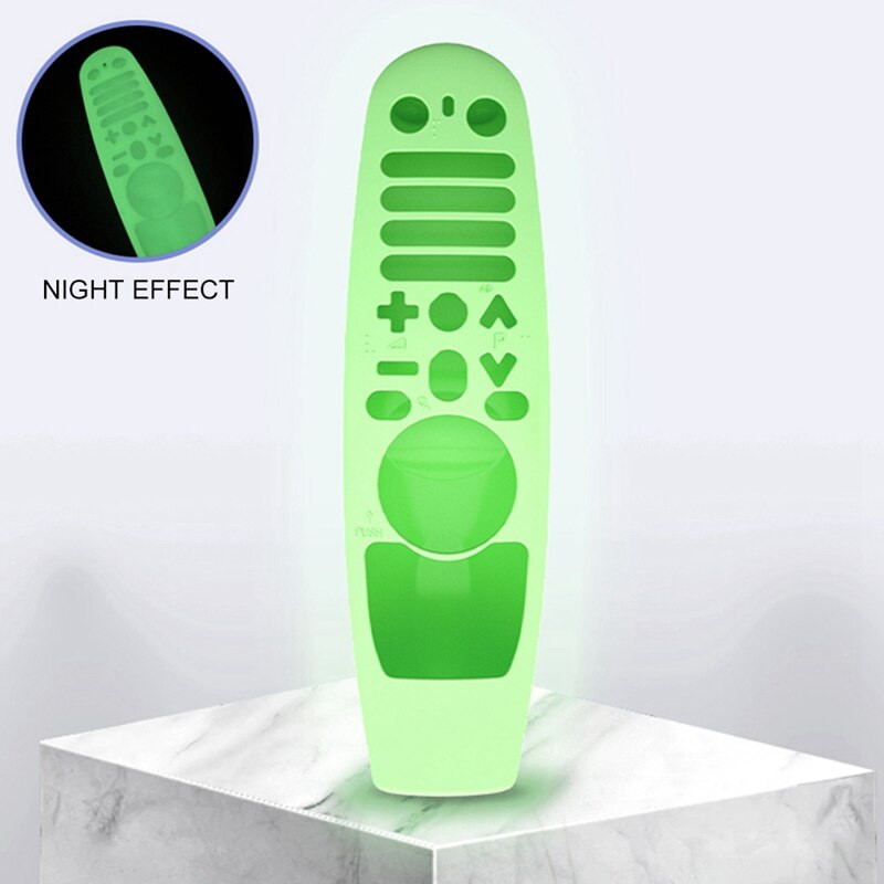 2X Προστατευτική θήκη σιλικόνης που πλένεται για Amazon LG AN-MR600 AN-MR650 AN-MR18BA AN-MR19BA Τηλεχειριστήριο φωτεινό πράσινο