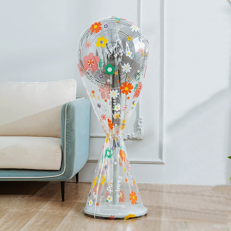 Jednoduchý kryt elektrického ventilátora pre domácnosť, stolný, podlahový, univerzálny, vodotesný, priehľadný, umývateľný, PEVA