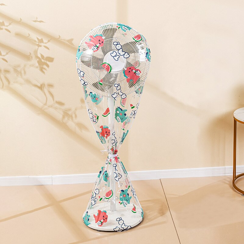 Jednoduchý kryt elektrického ventilátora pre domácnosť, stolný, podlahový, univerzálny, vodotesný, priehľadný, umývateľný, PEVA