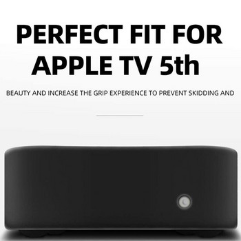 SHGO HOT-Remote Case and TV Box Protective Case for Apple TV 4K 5th / 4th - [Anti Slip] Shock Proof κάλυμμα σιλικόνης για Apple TV