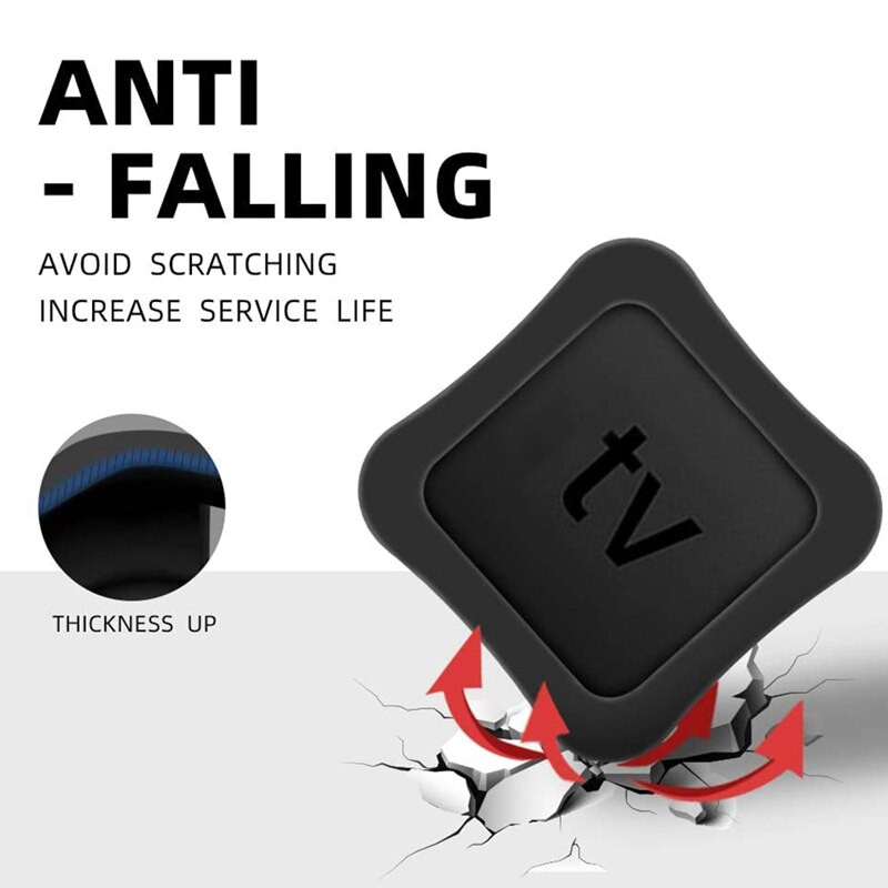 SHGO HOT-Remote Case and TV Box Protective Case for Apple TV 4K 5Th / 4Th - [Protišmykový] Nárazuvzdorný silikónový kryt pre Apple TV