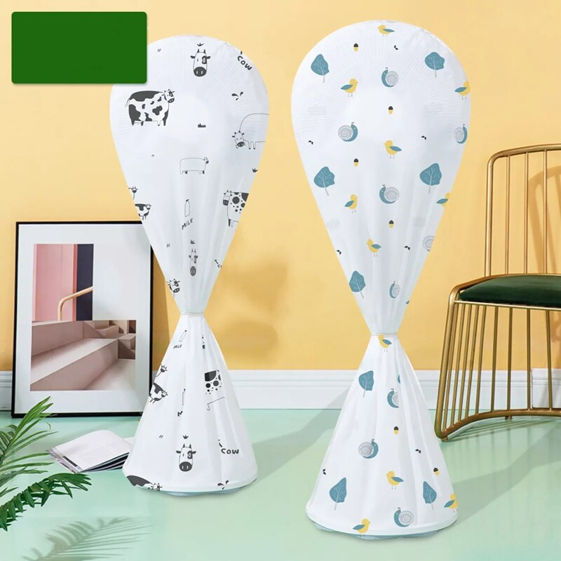 Hrubý vodotesný kryt elektrického ventilátora v kreslenom štýle, stojaci elektrický ventilátor, kryt proti prachu, univerzálny ochranný kryt elektrického ventilátora