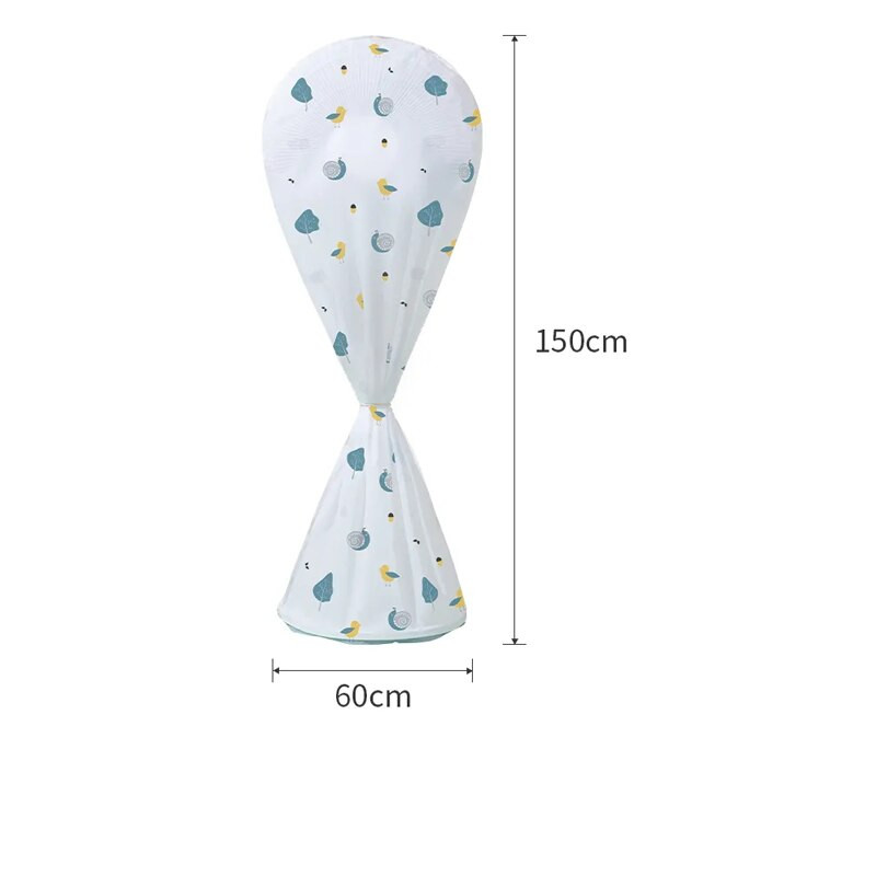 Hrubý vodotesný kryt elektrického ventilátora v kreslenom štýle, stojaci elektrický ventilátor, kryt proti prachu, univerzálny ochranný kryt elektrického ventilátora