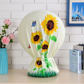 Paprastas ir madingas spausdinimo ventiliatoriaus dangtelis Elektrinis šildymo ventiliatoriaus dangtelis raištelio dizainas Elastingas elastingas rankovės galvutės dangtelis nuo dulkių