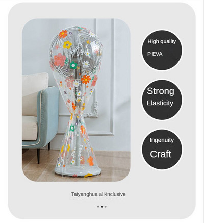 Crtani podni ventilator All-inclusive Poklopac ventilatora Skladištenje Ventilator otporan na prašinu Zaštitni poklopac za kućanstvo 16-inčni stolni ventilator Poklopac univerzalni