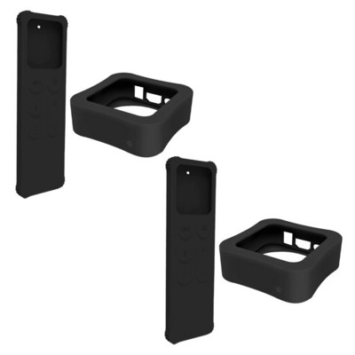 2x puzdro na diaľkový ovládač a ochranný kryt pre TV box pre Apple TV 4K 5. generácie / 4. generácie - [protišmykový] silikónový kryt odolný voči nárazom
